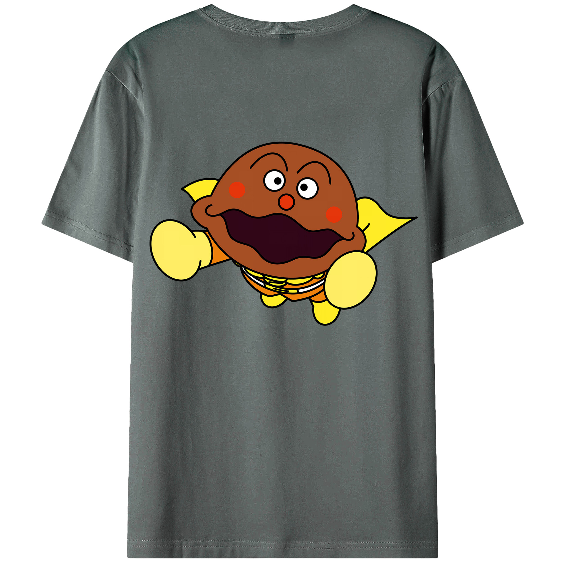 （画像用） アンパンマン Anpanman 綿100％ メンズ半袖Tシャツ（バックプリント） 通気性